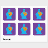 Cookie-Monster-Grafik Quadratischer Aufkleber (Blatt)