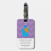 Cookie Monster Graphic Gepäckanhänger (Rückseite vertikal)