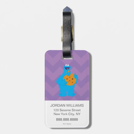 Cookie Monster Graphic Gepäckanhänger (Rückseite vertikal)