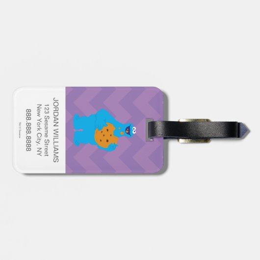 Cookie Monster Graphic Gepäckanhänger (Rückseite horizontal)