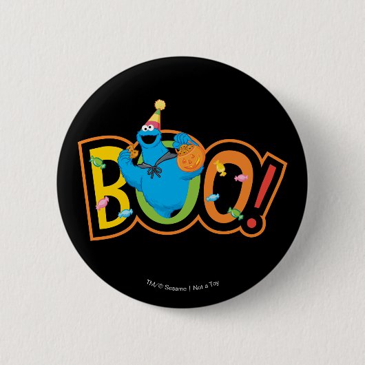 Cookie Monster | Halloween Boo! Button (Vorderseite)