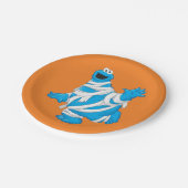 Cookie Monster | Halloween Mummy Pappteller (Schrägansicht)