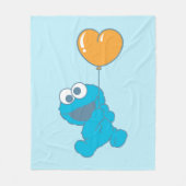 Cookie Monster Heart Balloon Fleecedecke (Vorderseite)