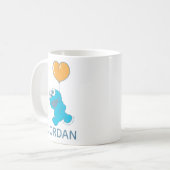 Cookie Monster Heart Balloon Kaffeetasse (Vorderseite Links)