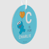 Cookie Monster Heart Balloon Ornament (Vorderseite)