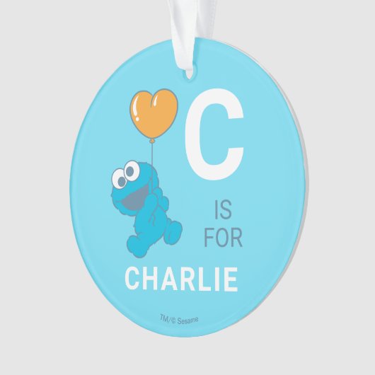 Cookie Monster Heart Balloon Ornament (Vorderseite)