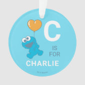 Cookie Monster Heart Balloon Ornament (Vorderseite)