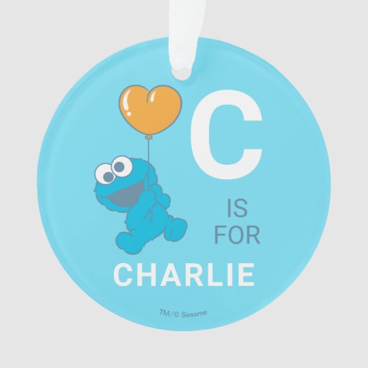 Cookie Monster Heart Balloon Ornament (Vorderseite)