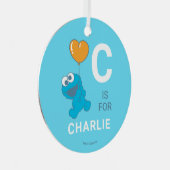 Cookie Monster Heart Balloon Ornament Aus Metall (Vorderseite Rechts)
