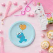 Cookie Monster Heart Balloon Pappteller (Party)