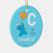 Cookie Monster Herzballon Keramik Ornament (Rechts)