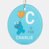 Cookie Monster Herzballon Keramik Ornament (Links)