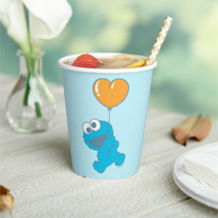 Cookie Monster Herzballon Pappbecher