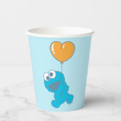 Cookie Monster Herzballon Pappbecher (Vorderseite)