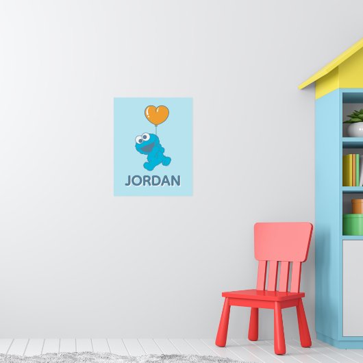 Cookie Monster Herzballon Poster (Kinderzimmer 1)