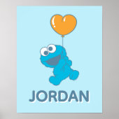 Cookie Monster Herzballon Poster (Vorne)