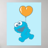 Cookie Monster Herzballon Poster (Vorne)