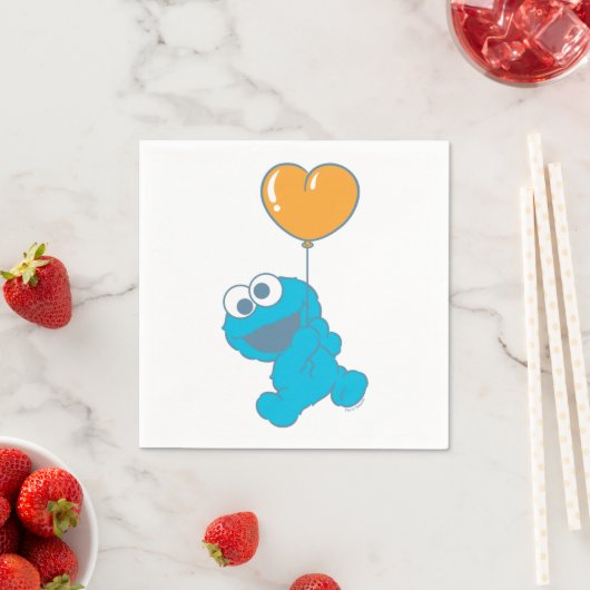 Cookie Monster Herzballon Serviette (Beispiel)