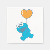Cookie Monster Herzballon Serviette (Vorderseite)