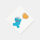 Cookie Monster Herzballon Serviette (Ecke)
