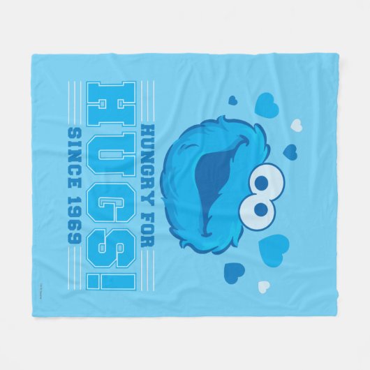 Cookie Monster Hugs Fleecedecke (Vorderseite (Horizontal))