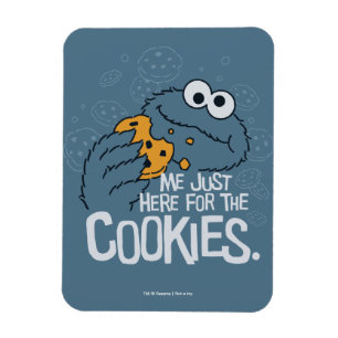 Cookie Monster   Ich bin nur hier wegen der Kekse Magnet