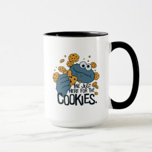 Cookie Monster Ich bin nur wegen der Kekse hier Tasse