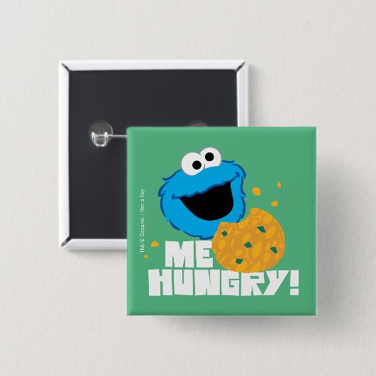 Cookie Monster | Ich habe Hunger! Button (Vorne & Hinten)