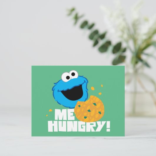 Cookie Monster | Ich habe Hunger! Postkarte (Stehend Vorderseite)