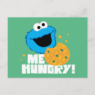 Cookie Monster Ich habe Hunger! Postkarte