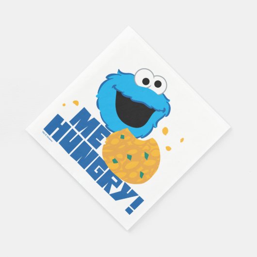 Cookie Monster | Ich habe Hunger! Serviette (Ecke)