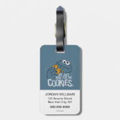 Cookie Monster | Ich nur hier für die Cookies Gepäckanhänger (Rückseite vertikal)