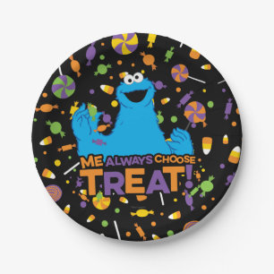 Cookie Monster - Ich wähle immer Leckerei Pappteller