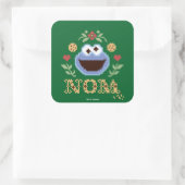 Cookie-Monster-Imitate kreuzen Quadratischer Aufkleber (Tasche)