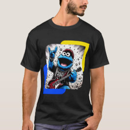Cookie Monster in einem Rockstar-Outfit T-Shirt