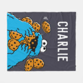 Cookie Monster isst alle Kekse Fleecedecke (Vorderseite (Horizontal))