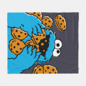 Cookie Monster isst alle Kekse Fleecedecke (Vorderseite (Horizontal))