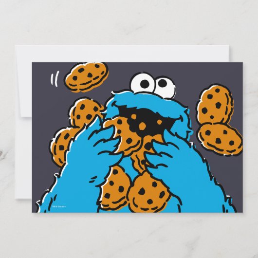 Cookie Monster isst alle Kekse Karte (Vorderseite)