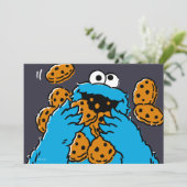 Cookie Monster isst alle Kekse Karte (Stehend Vorderseite)