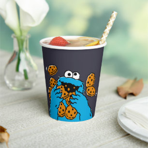 Cookie Monster isst alle Kekse Pappbecher