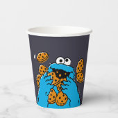 Cookie Monster isst alle Kekse Pappbecher (Rückseite)