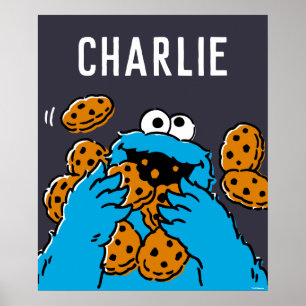 Cookie Monster isst alle Kekse Poster