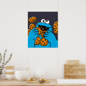 Cookie Monster isst alle Kekse Poster (Küche)