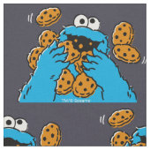 Cookie Monster isst alle Kekse Stoff (Nahaufnahme)