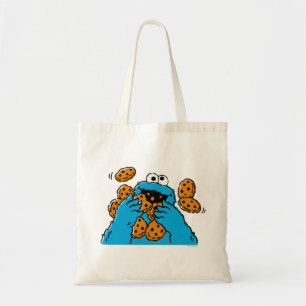 Cookie Monster isst alle Kekse Tragetasche