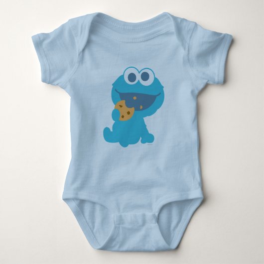 Cookie Monster isst Cookie Baby Strampler (Vorderseite)