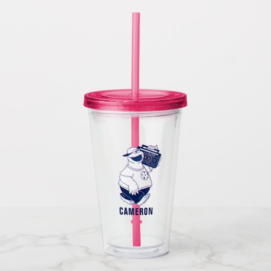 Cookie Monster | Jamming mit der Boom Box Acryltrinkbecher (Vorderseite)