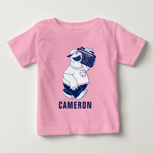 Cookie Monster | Jamming mit der Boom Box Baby T-shirt (Vorderseite)