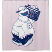 Cookie Monster | Jamming mit der Boom Box Duschvorhang (Vorderseite)