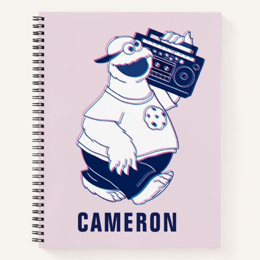 Cookie Monster | Jamming mit der Boom Box Notizblock (Vorderseite)